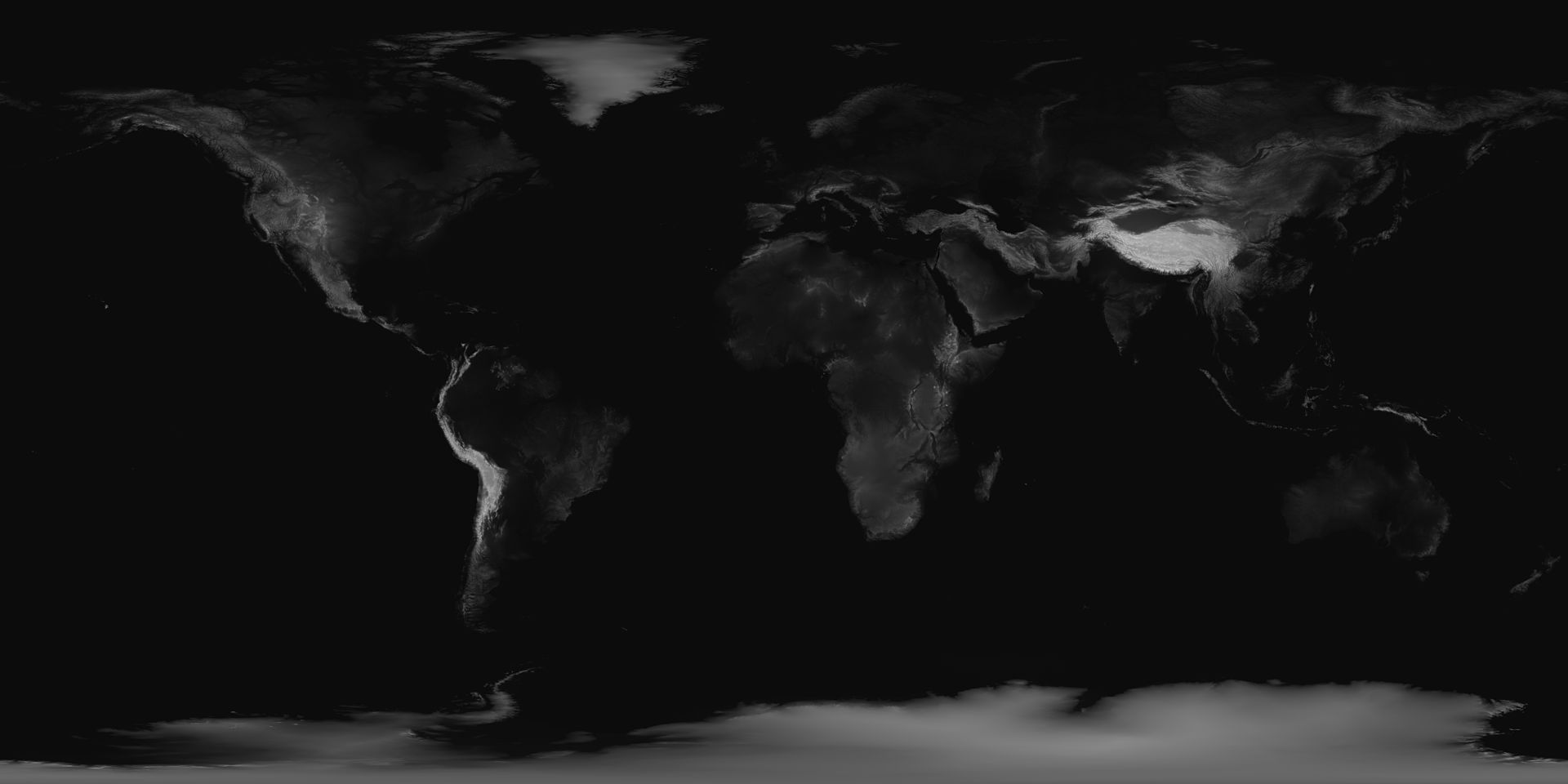 Heightmap of Earth&rsquo;s surface